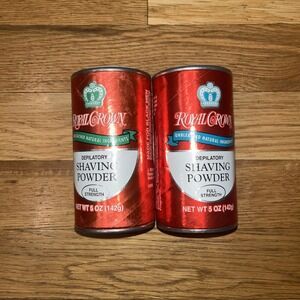 2X Royal Crown Depilatory Shaving Powder Full Strength 5oz Red Lemon Lime
